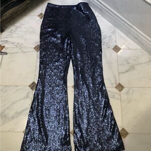 Anthropology Sparkling Sequin Flare Pants, beautiful, size 14 T